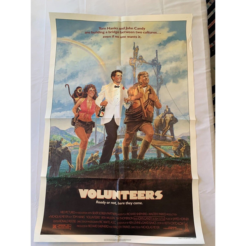 Volunteers Original One Sheet Movie Poster - Folded - Tom Hanks John Candy